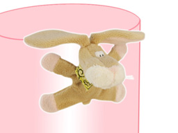 GS7385 - CE - Brown rabbit - 09  (8.5cm)  - w -  magnet