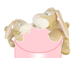GS7395 - CE - Brown rabbit - 09  (15-30cm)  - w -  magnet