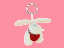 GS7383 - CE - White Rabbit - 09  (8cm) - w - keychain