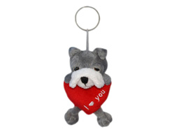 GS7977B - Grey Dog - 09 (11cm) - w - keychain