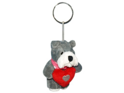 GS7712 - Grey Dog - 09 (8cm) - w - keychain