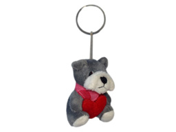 GS7383 - Grey Dog - 09 (8cm) - w - keychain