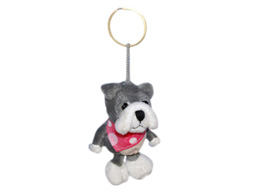 GS7649 - Grey Dog - 09 (10cm) - w - keychain 