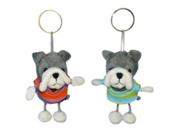 GS7410 - Grey Dog - 09 (11cm) - w - keychain 