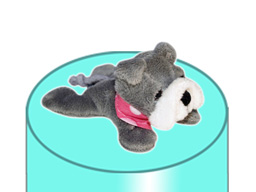 GS7951 - Grey Dog - 09 (10cm) - w - magnet