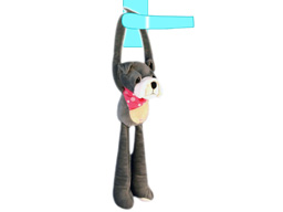 GS7409 - Grey Dog - 09 (37cm) - happy hugs door hanger