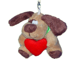 GS7383 - Brown Dog (9cm) - w - keychain