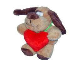 GS7401 - Brown Dog (11cm) -  w - heart 