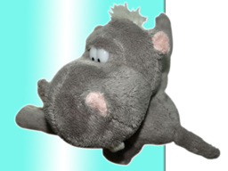 GS8067 - SM - Hippo (10cm)  - w - magnet