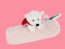 GS6607 - BE - white bear (20cm) - pencil case