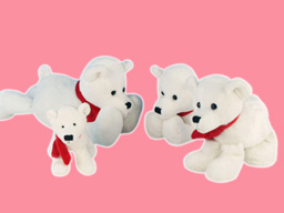 GS7396 - BE - white bear (17-25-30-35cm)