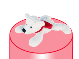 GS7564 - BE - white bear (16cm) - w - magnet