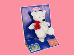 GS7392 - BE - white bear (11cm) - egg cup and warmer