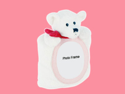 GS7402 - BE - white bear (22cm) - photo frame
