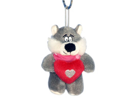 GS7712 - Wolf - 08 (8.5cm)  - w - keychain