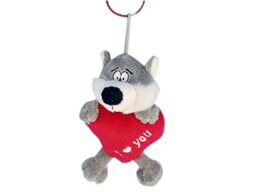 GS7977B - 08 - Wolf (11cm)  - w - keychain