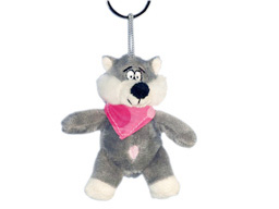 GS7549 - Wolf - 08  (10cm) - w - keychain