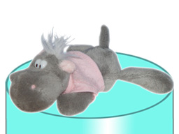 GS7545 - SM - Hippo (17cm) - w - magnet