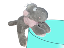 GS7389 - Hippo (14cm) - w - magnet