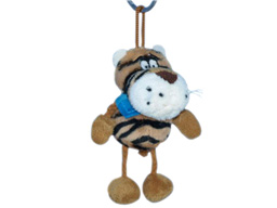  GS7394 - EE - Brown Tiger - 08     (10cm)   - w -  keychain 