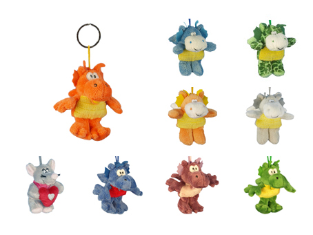  - Animals - 8cm - w -Keychain