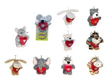 GS7712  - Animals -  (8cm) - w - keychain