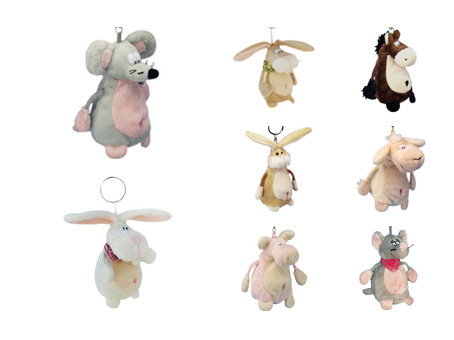 GS8089 - Animals - 12cm - w - Keychain