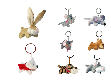 GS8096 - Animals - 8cm )- w - Keychain