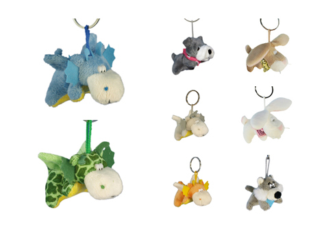 GS8096 - Animals - 8cm )- w - Keychain