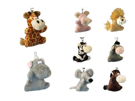 GS8097 - Animals - 7cm - w - Keychain